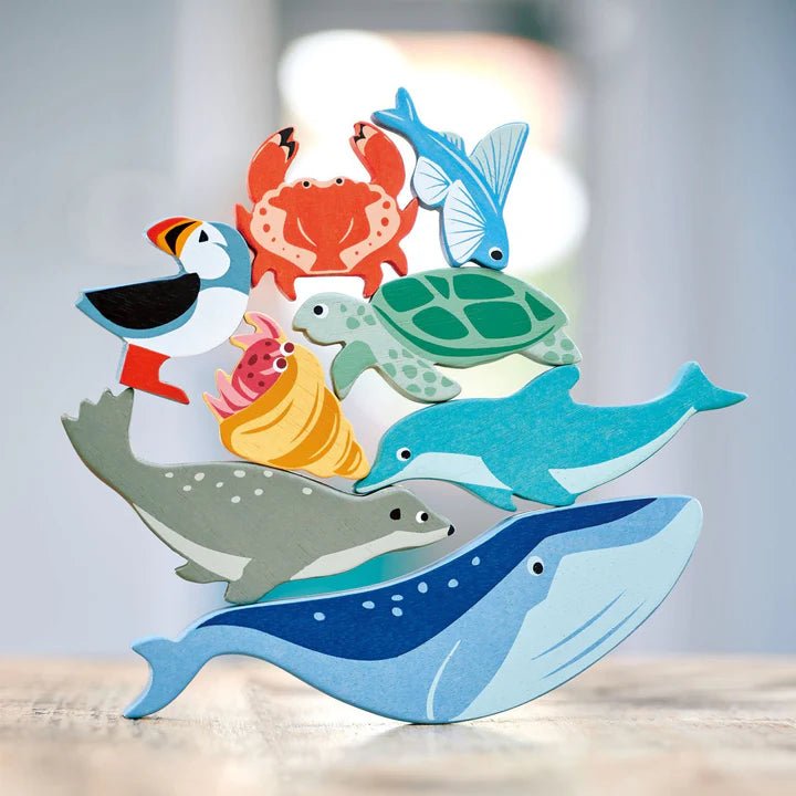 1 Piece Coastal Animals Display Shelf Set - Aster & Ruby