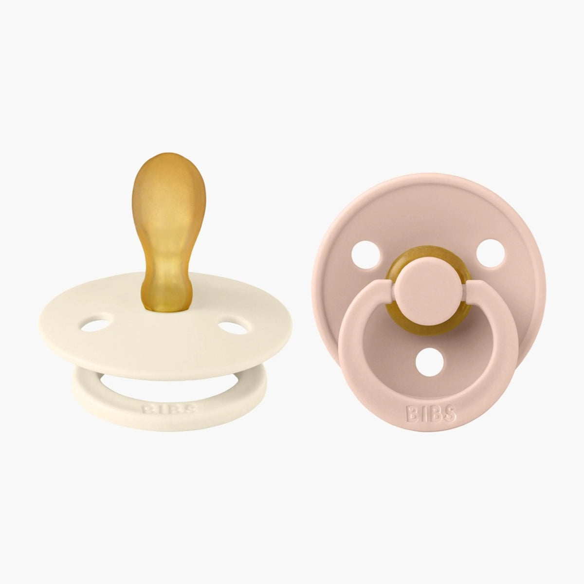 BIBS Pacifier Colour Symmetrical 2pk Ivory/Blush | Aster & Ruby