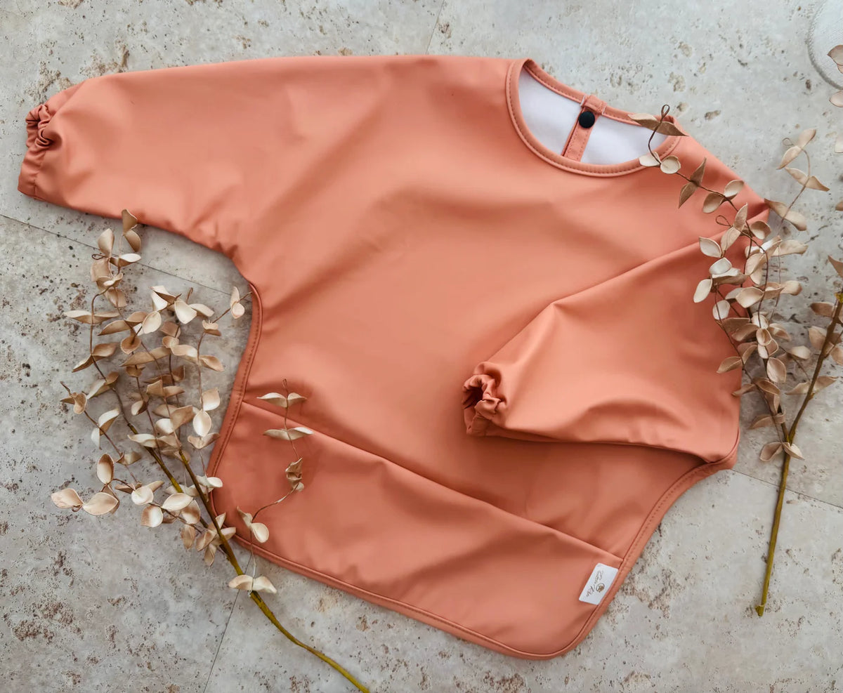 Long Sleeve Smock Bib - Small / Clay