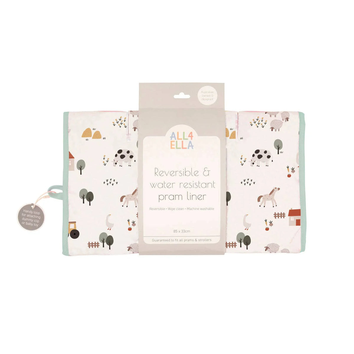 All4Ella Pram Liner Country Farm | Aster & Ruby