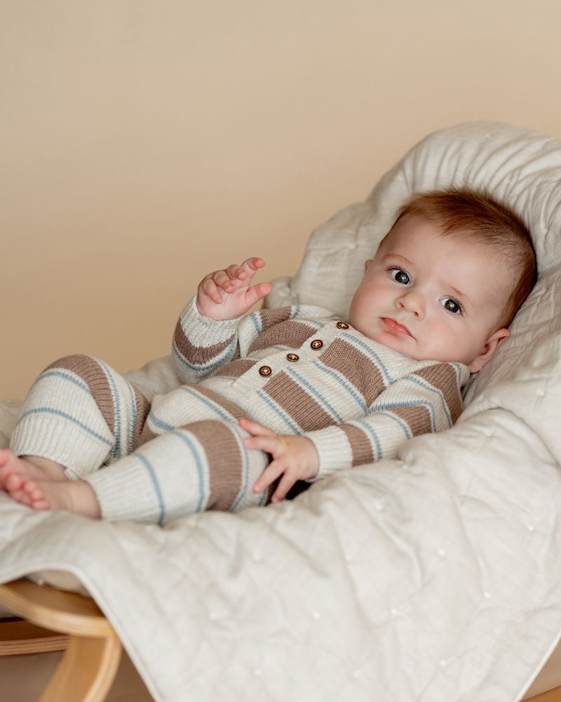 Alvin Stripe Organic Knitted Romper