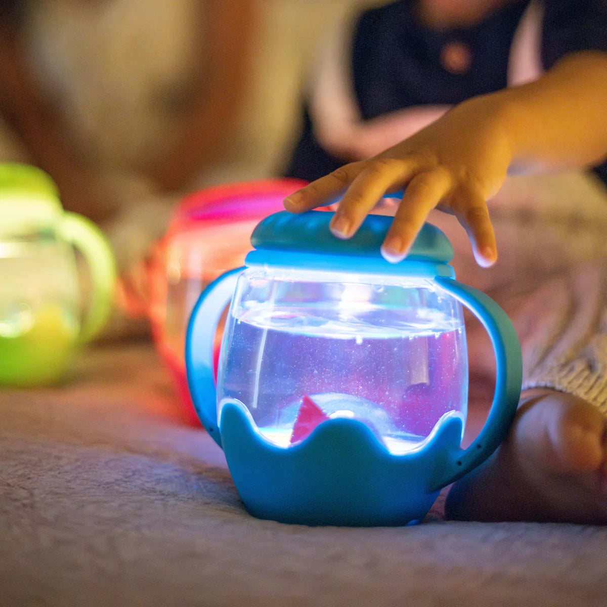 Mini Sensory Play Jar Blue