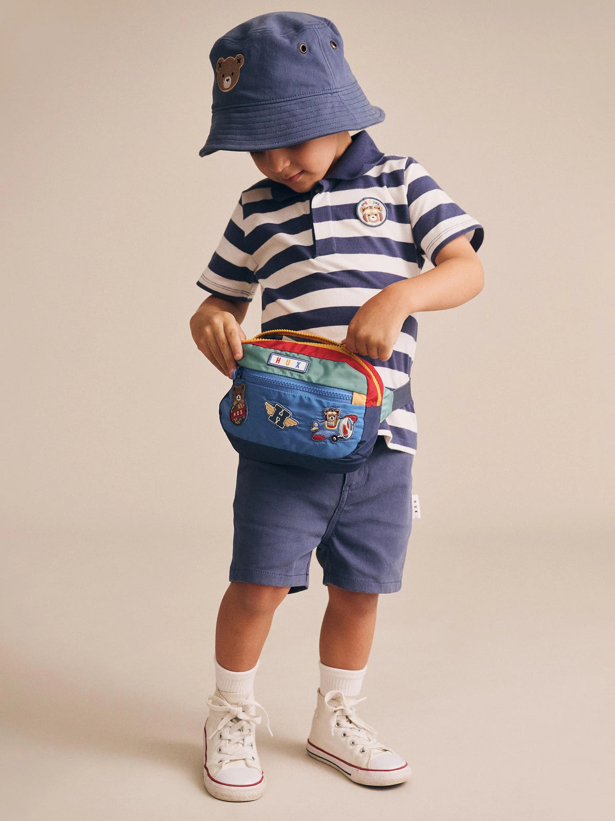 Huxbaby In the Navy Huxbear Chino Shorts | Aster & Ruby