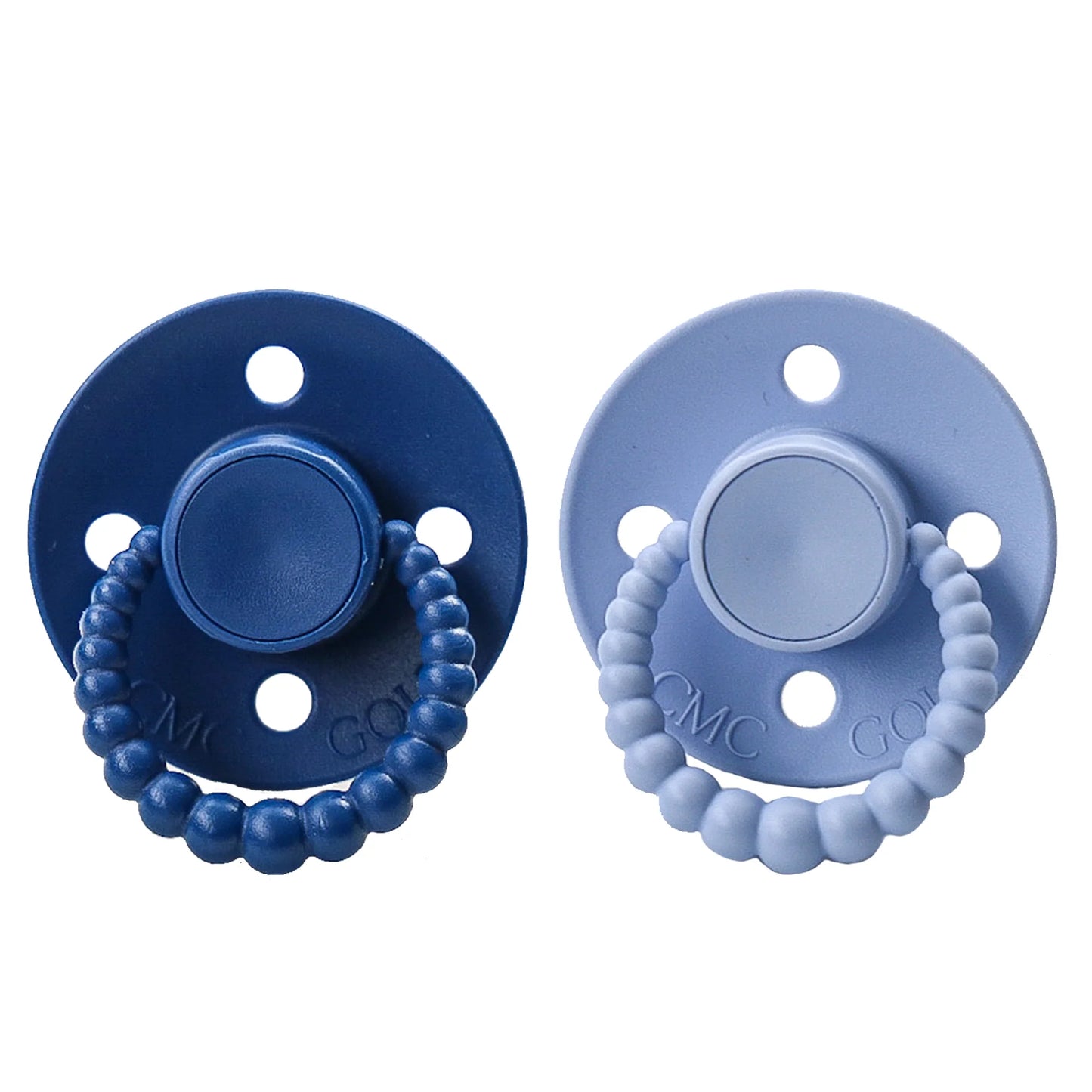 CMC Gold Dummies 2pk Baby Blue & Navy | Aster & Ruby