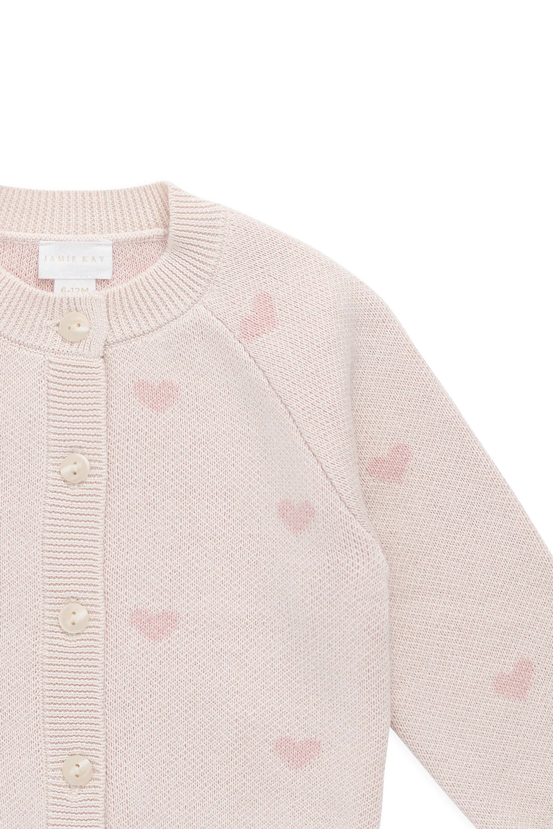 Kate Cardigan Kate Heart Jacquard Cotton Candy