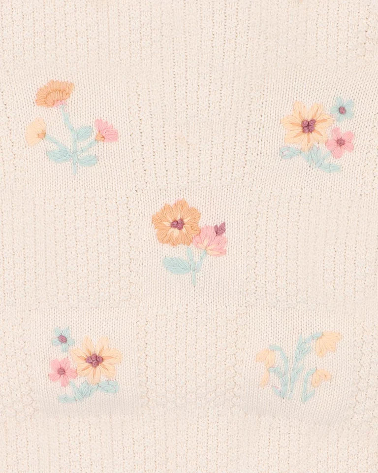 Fern Hand Embroidered Organic Jumper
