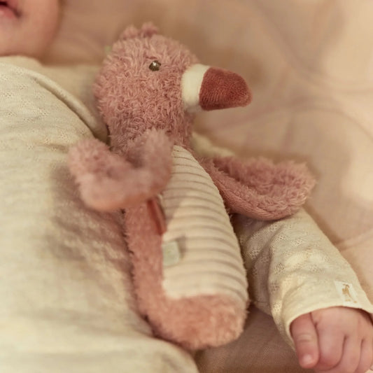 Squeaker with Rattle Flamingo