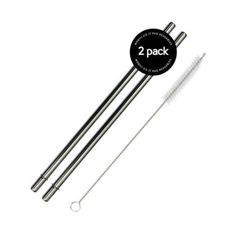 MontiiCo Stainless Steel Straws 2pk