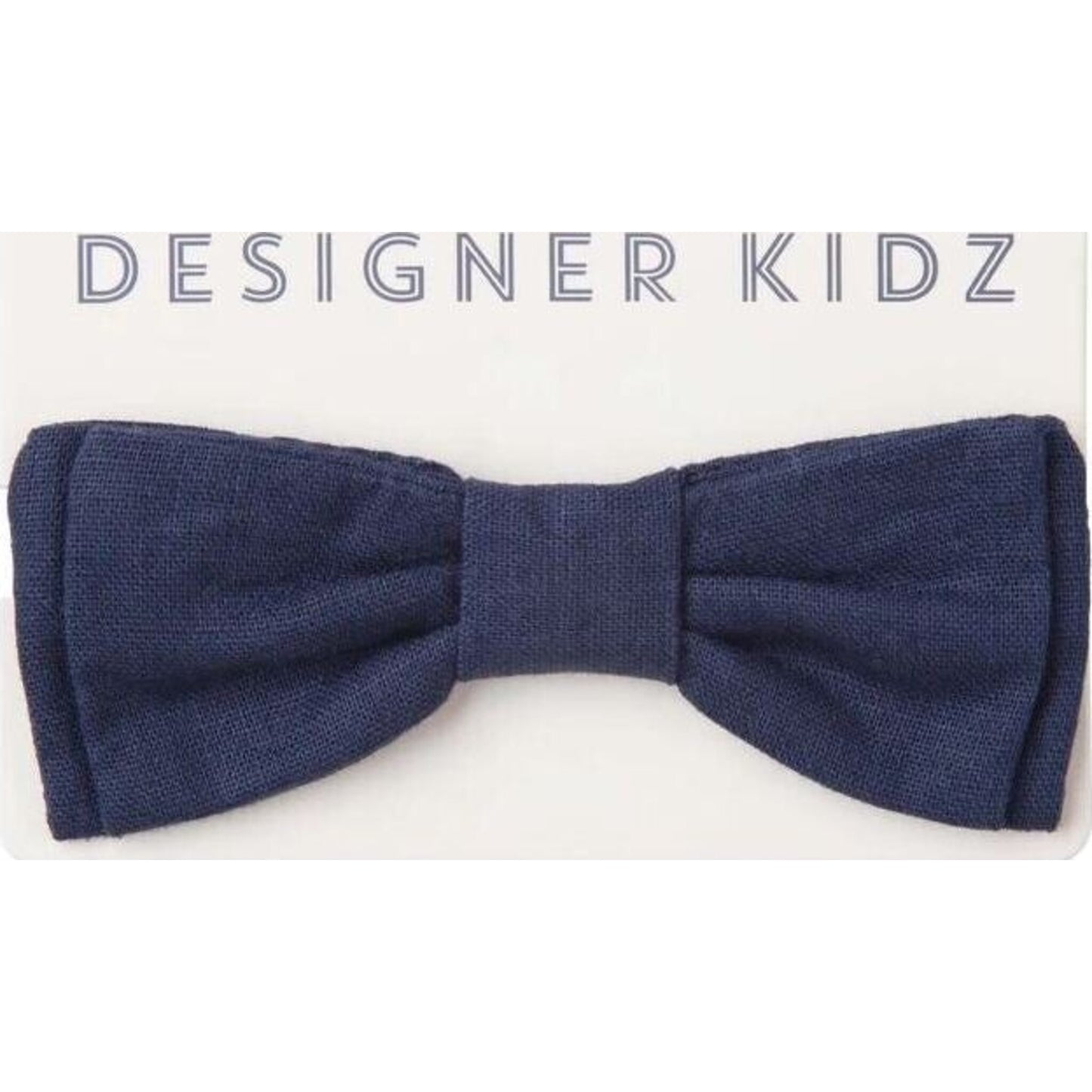 Designer Kidz Finley Linen Bow Tie Navy | Aster & Ruby