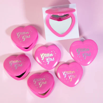 Pink Heart Pocket Mirror