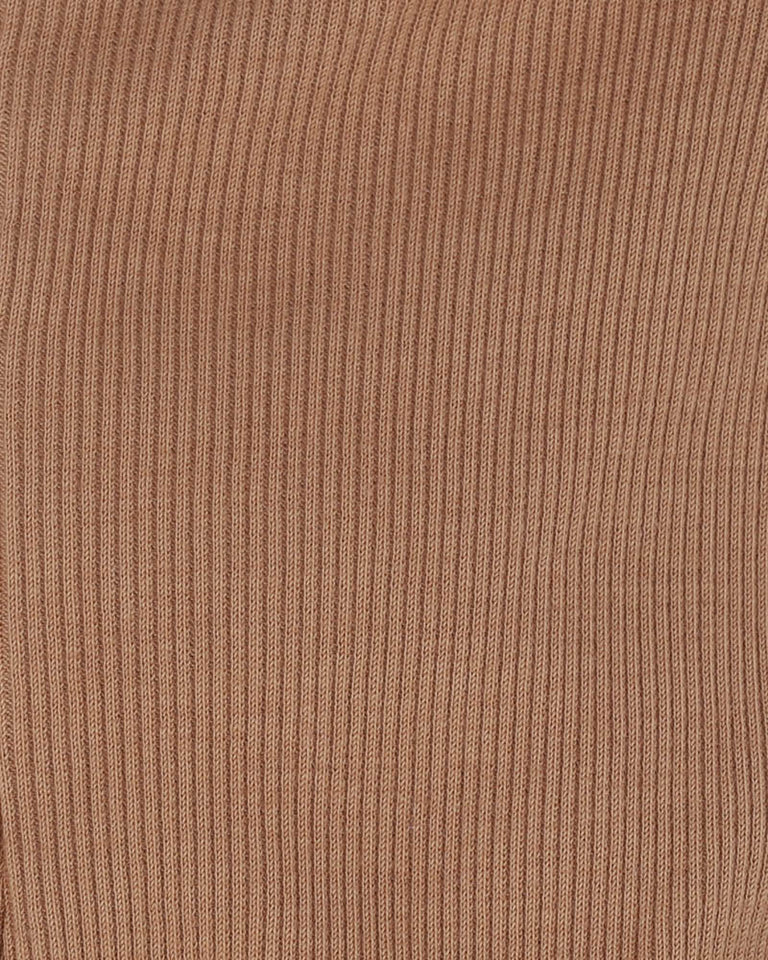 Rib Organic Leggings Biscuit