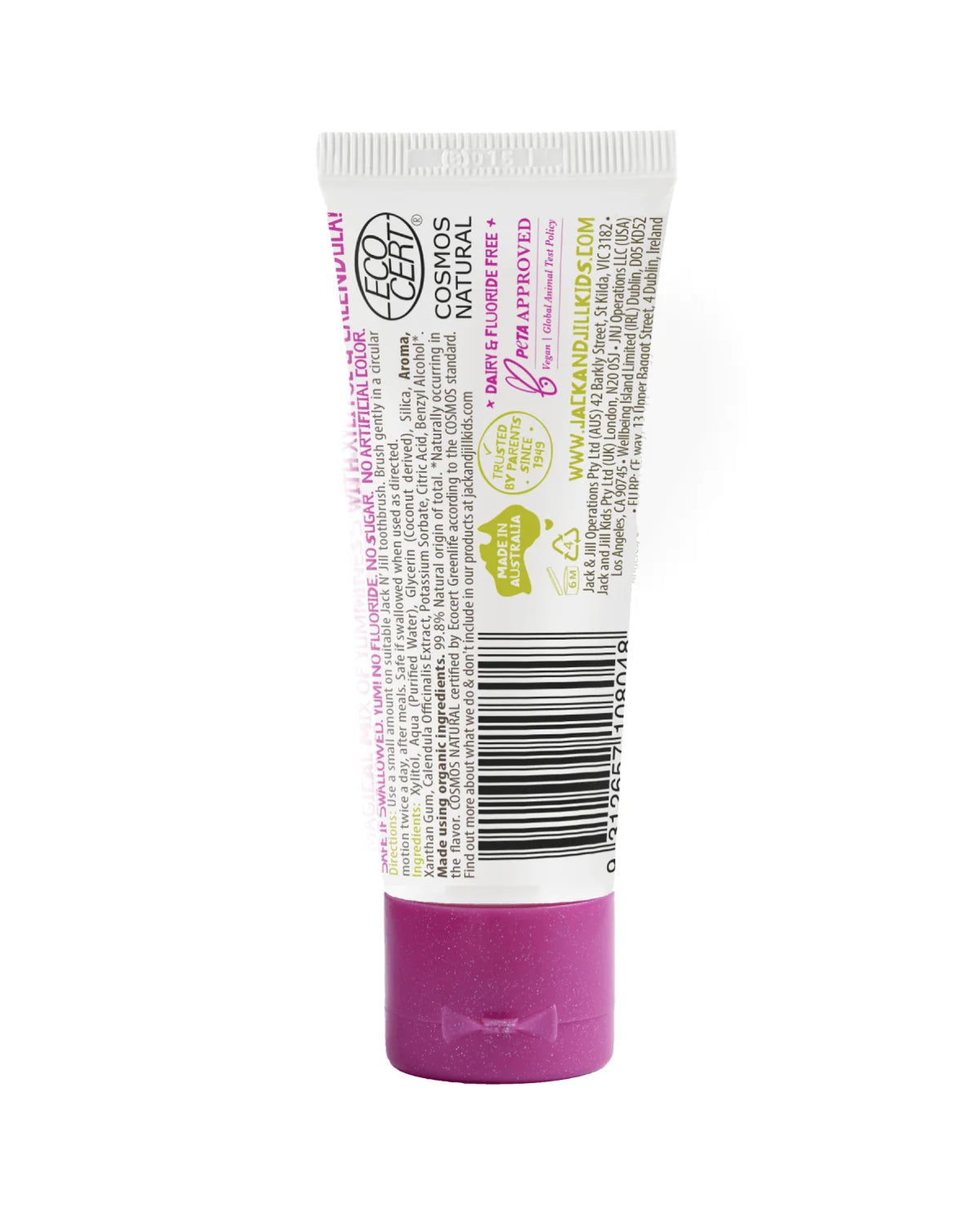 Natural Certified Toothpaste Berries & Cream 50g