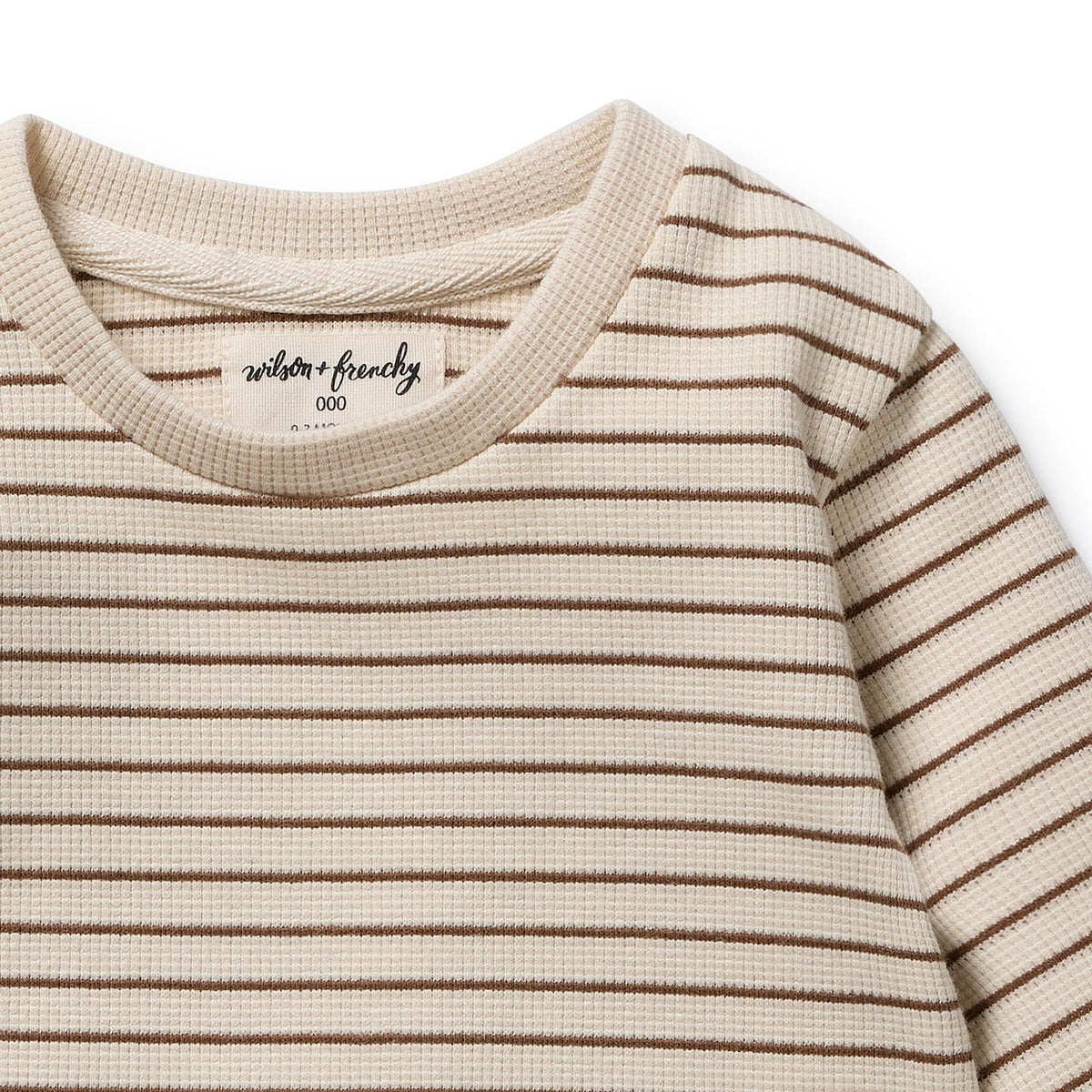 Nutmeg Stripe Organic Waffle Set