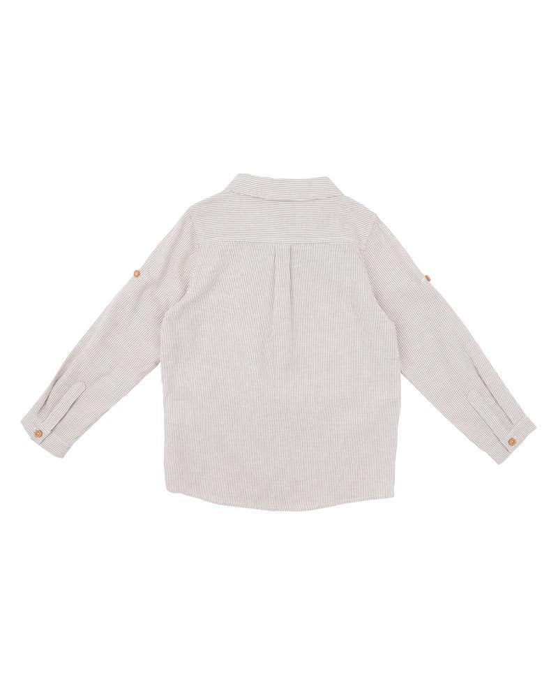Jake Stripe LS Shirt 3-7 YRS Biscuit
