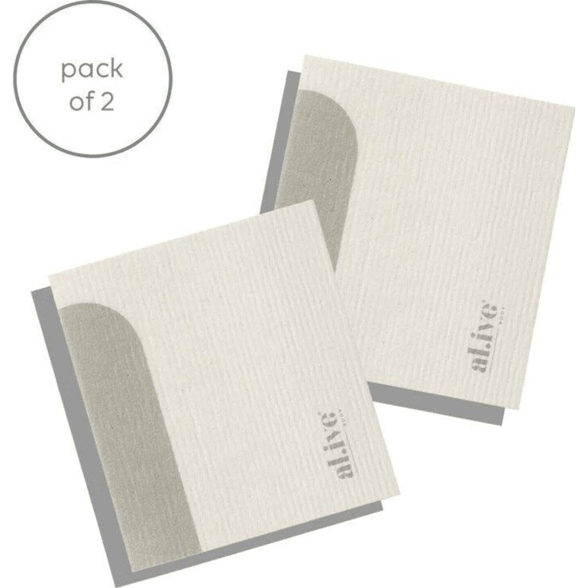 Al.ive Body Biodegradable Dish Cloth Pack of 2 | Aster & Ruby