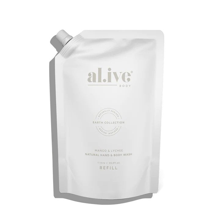 Al.ive Body 1L Wash Refill Mango & Lychee-Aster & Ruby