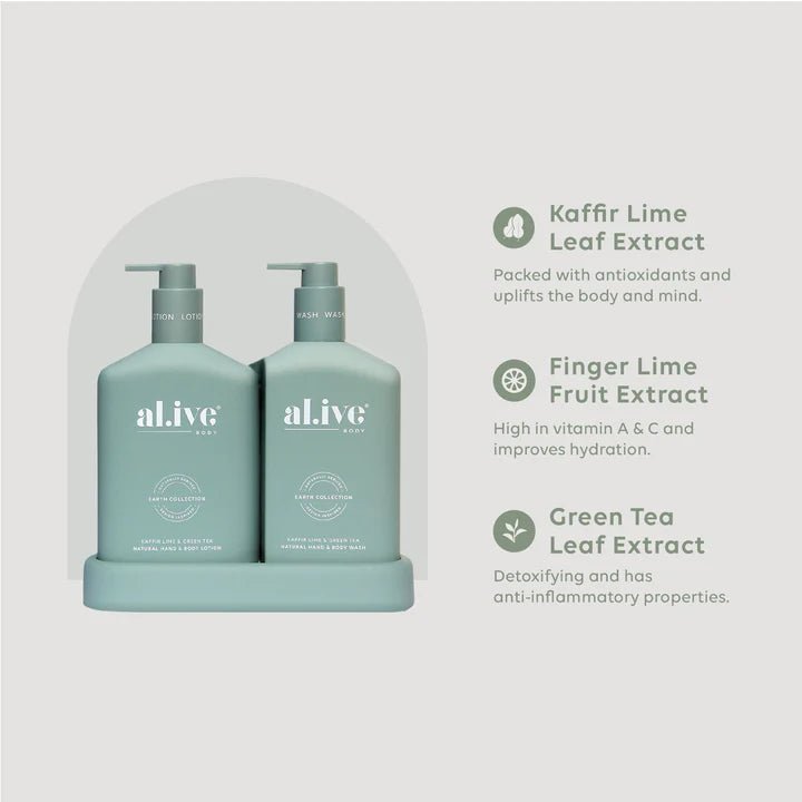 Al.ive Body Duo Kaffir Lime & Green Tea-Aster & Ruby