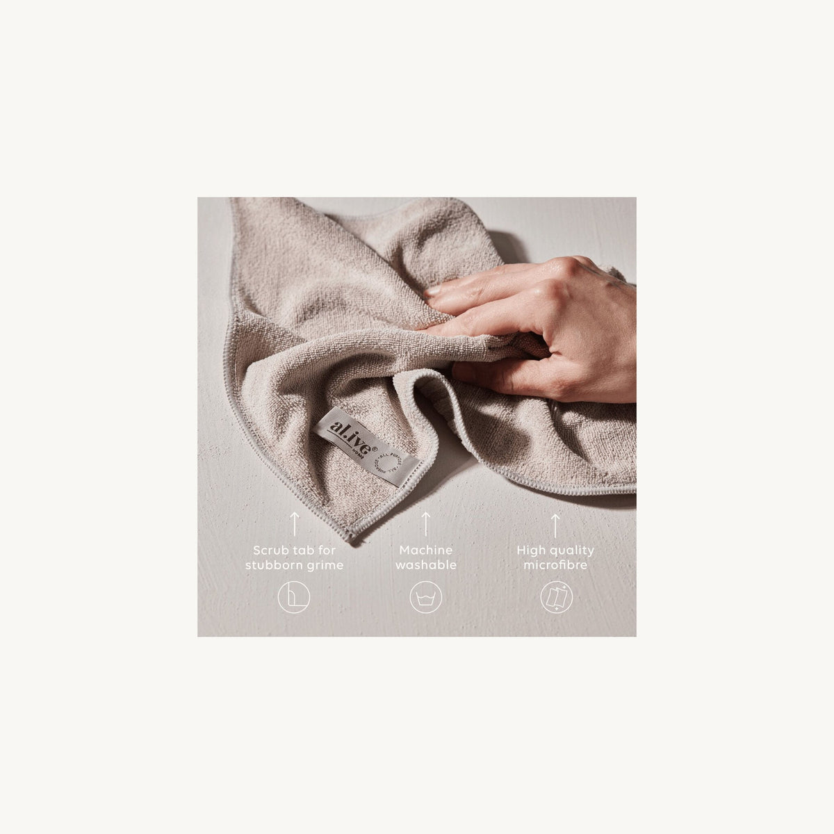 Al.ive Body Home Cleaning All Purpose Microfibre Cloth | Aster & Ruby