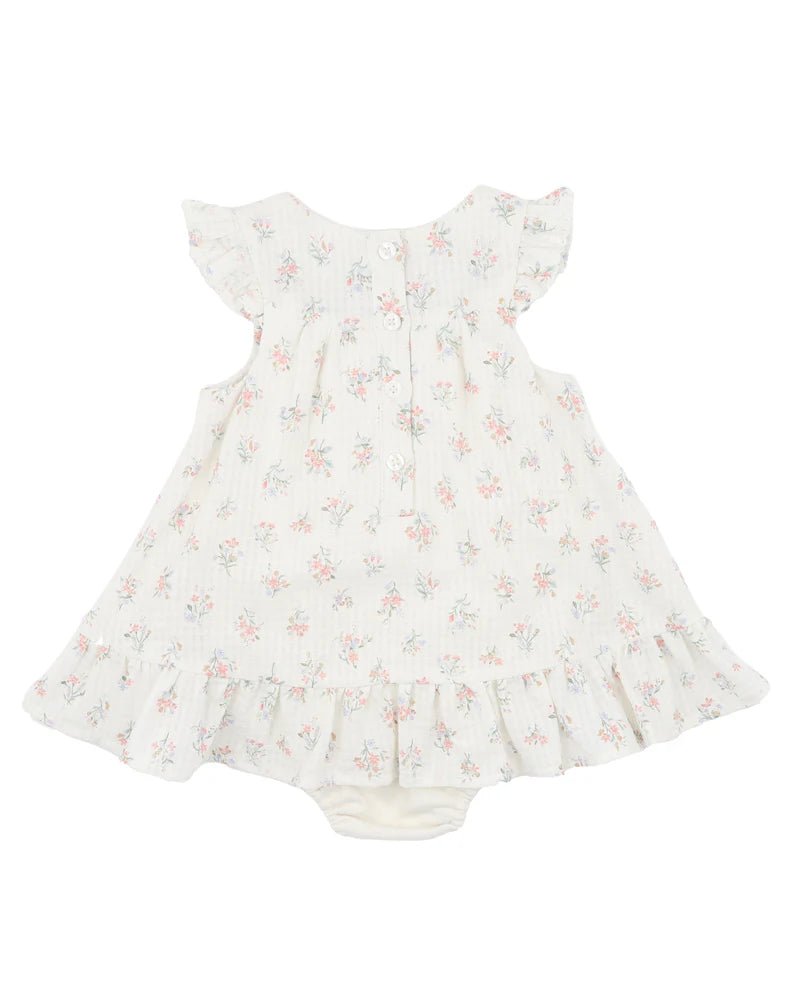 ANYA DISTY PRINT OVERLAY DRESS - Aster & Ruby