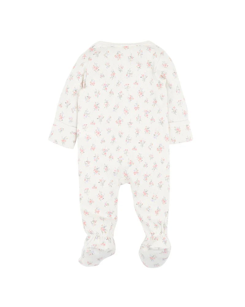 ANYA DITSY PRINT ORGANIC LS ZIP ROMPER - Aster & Ruby