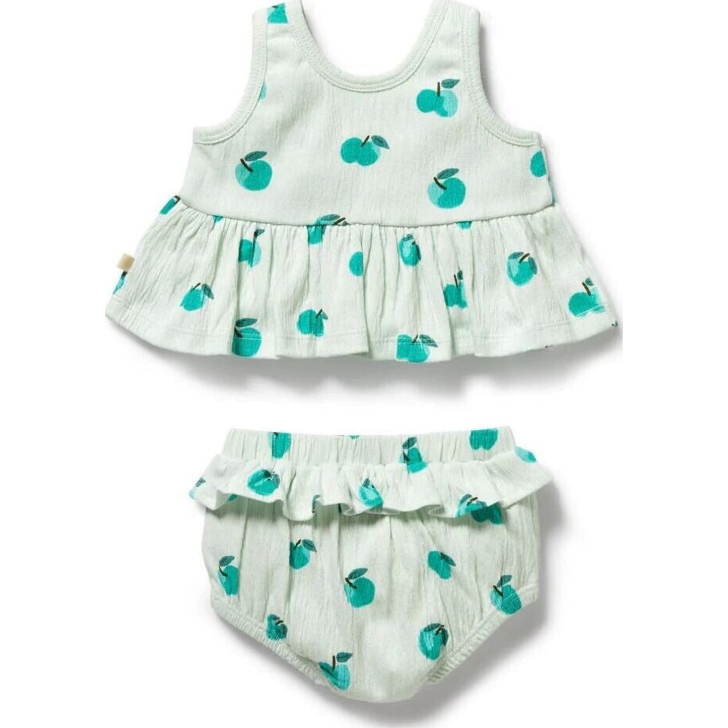 Wilson & Frenchy Apple Papple Organic Ruffle Set | Aster & Ruby