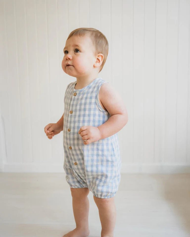 AXEL CHECK ROMPER - Aster & Ruby
