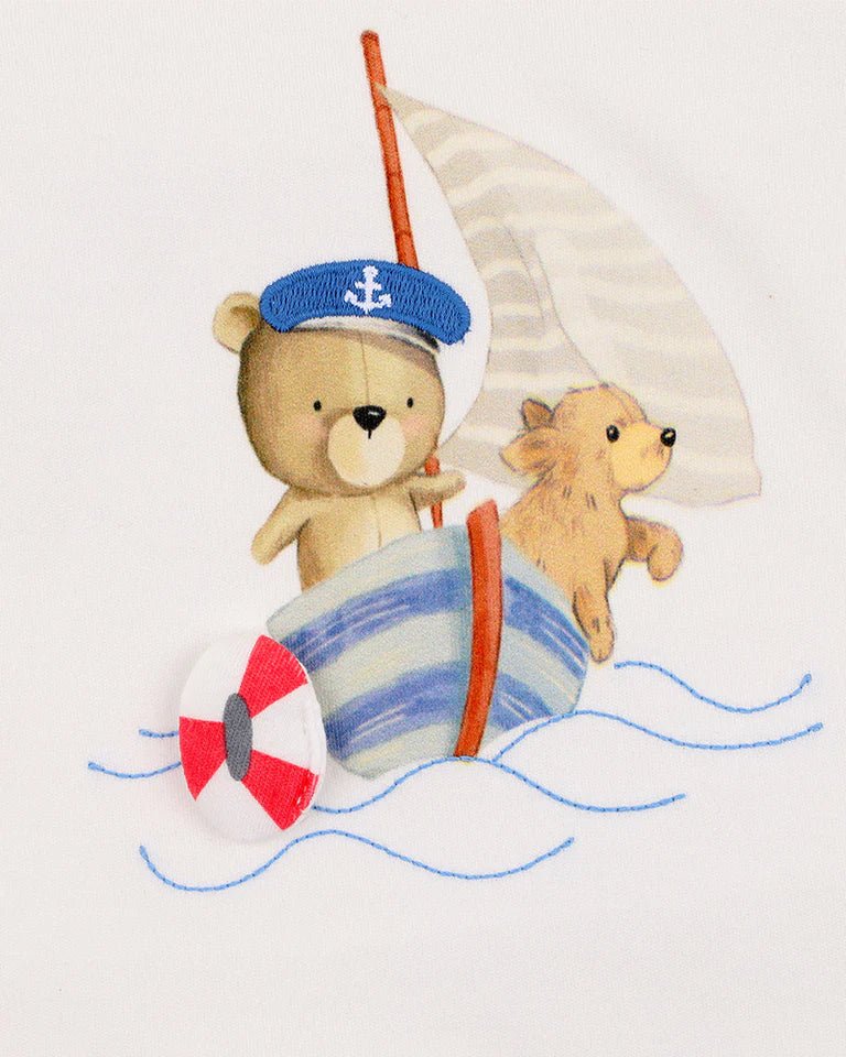 AXEL FRIENDS IN BOAT ORGANIC TEE - Aster & Ruby