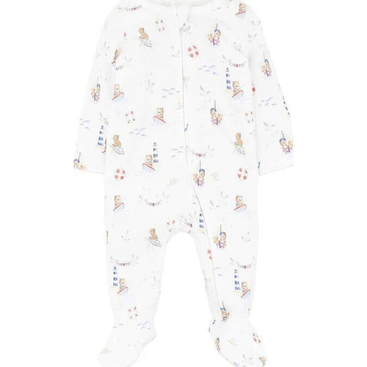Bebe AXEL ORGANIC PRINT LS ZIP ROMPER | Aster & Ruby