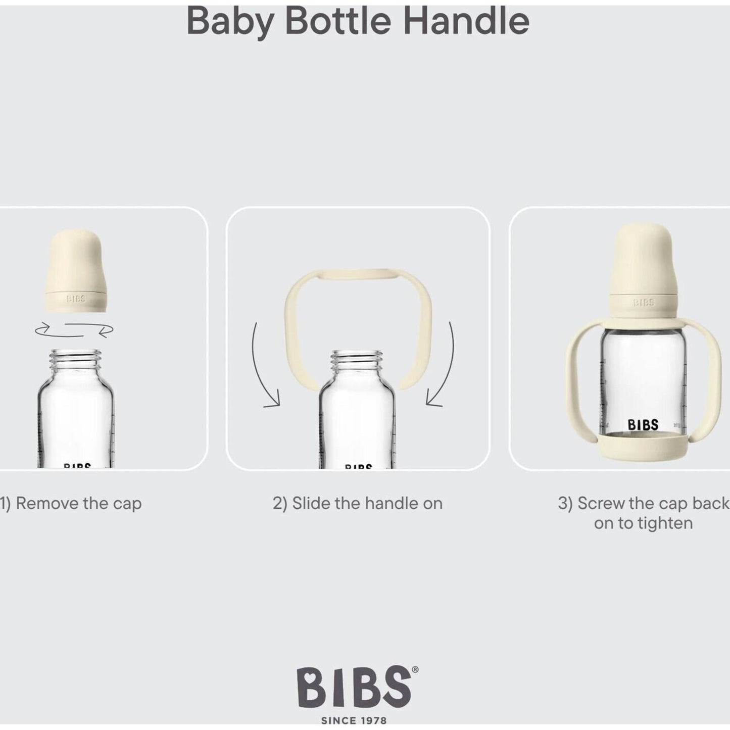 BIBS Baby Bottle Handle Ivory | Aster & Ruby