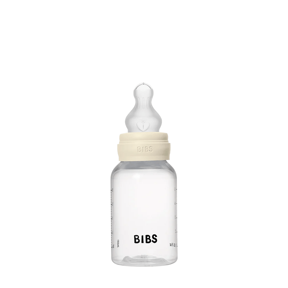 Baby Bottle Silicone 150ml Slow Flow Ivory - Aster & Ruby
