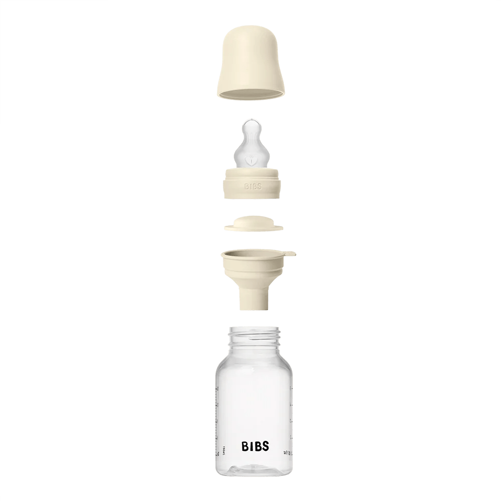 Baby Bottle Silicone 150ml Slow Flow Ivory - Aster & Ruby