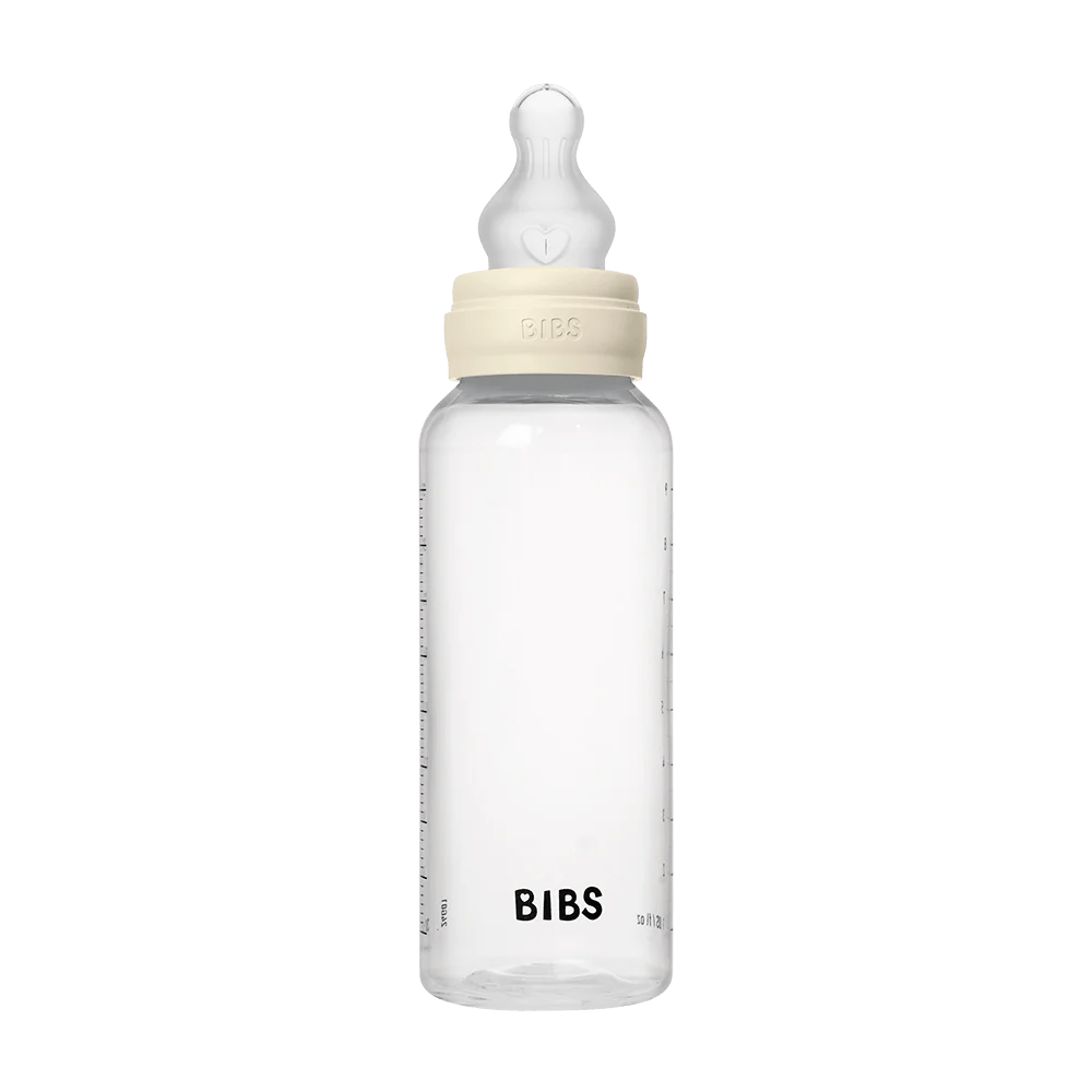 Baby Bottle Silicone 270ml Medium Flow Ivory - Aster & Ruby