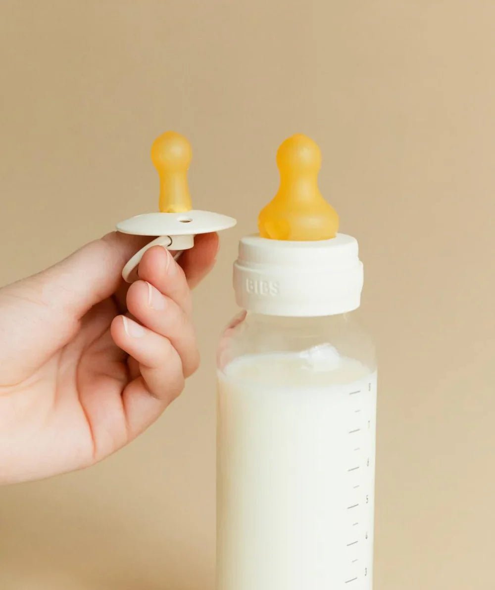 Baby Bottle Silicone 270ml Medium Flow Ivory - Aster & Ruby