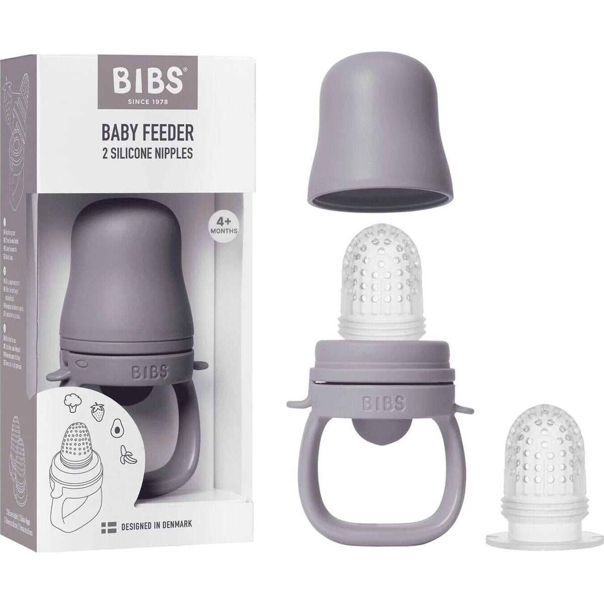 BIBS Baby Feeder Fossil Grey | Aster & Ruby