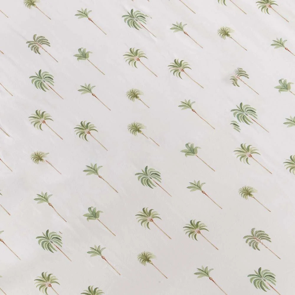 Green Palm Organic Bassinet Sheet / Change Pad Cover