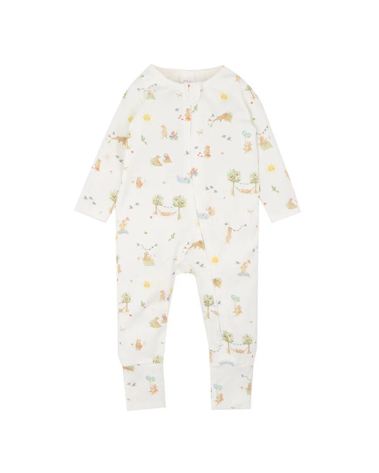 BEAR ORGANIC LS ZIPSUIT - Aster & Ruby