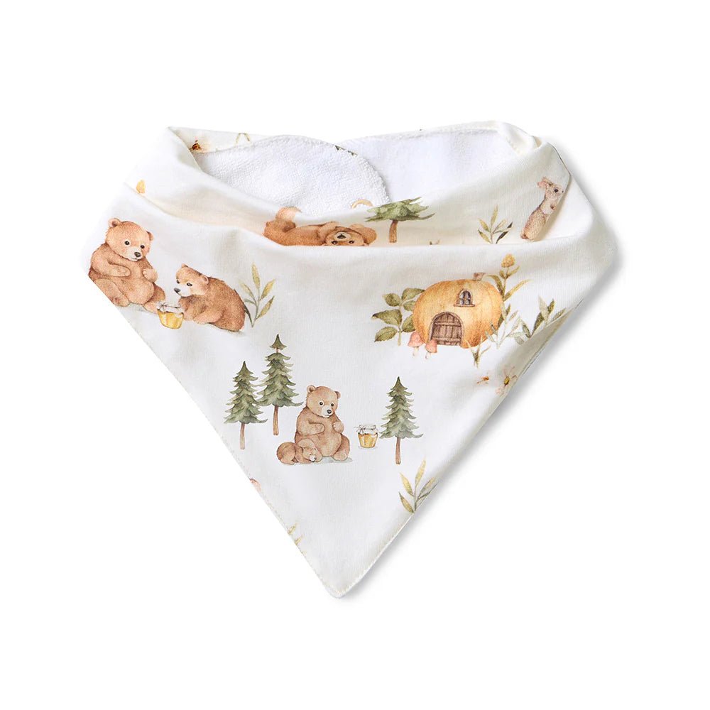 Bears Organic Dribble Bib - Aster & Ruby