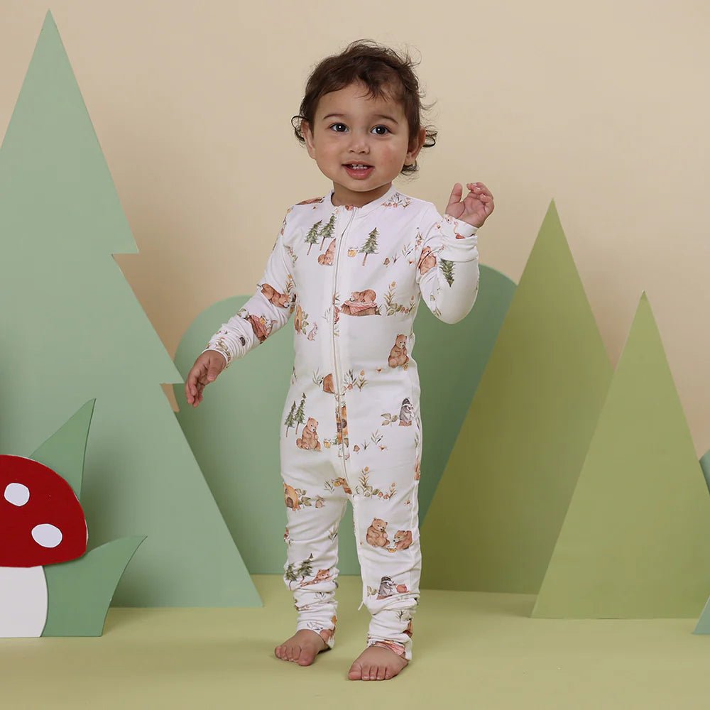 Bears Organic Snugglesuit Convertible Romper - Aster & Ruby