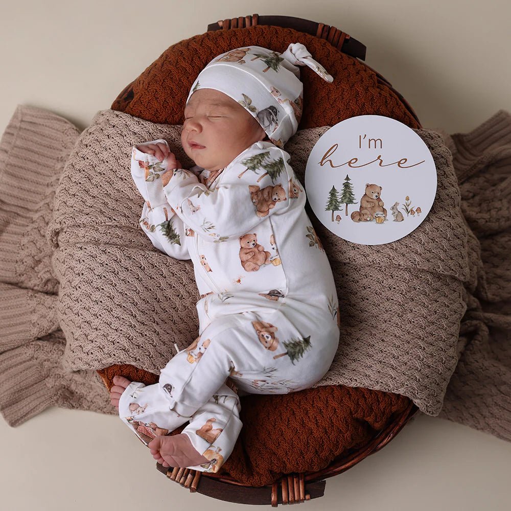 Bears Organic Snugglesuit Convertible Romper - Aster & Ruby