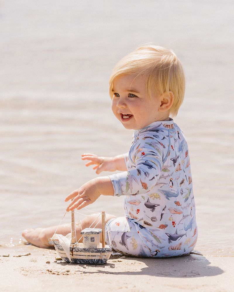 Bebe Marco Print LS Rash Suit - Aster & Ruby