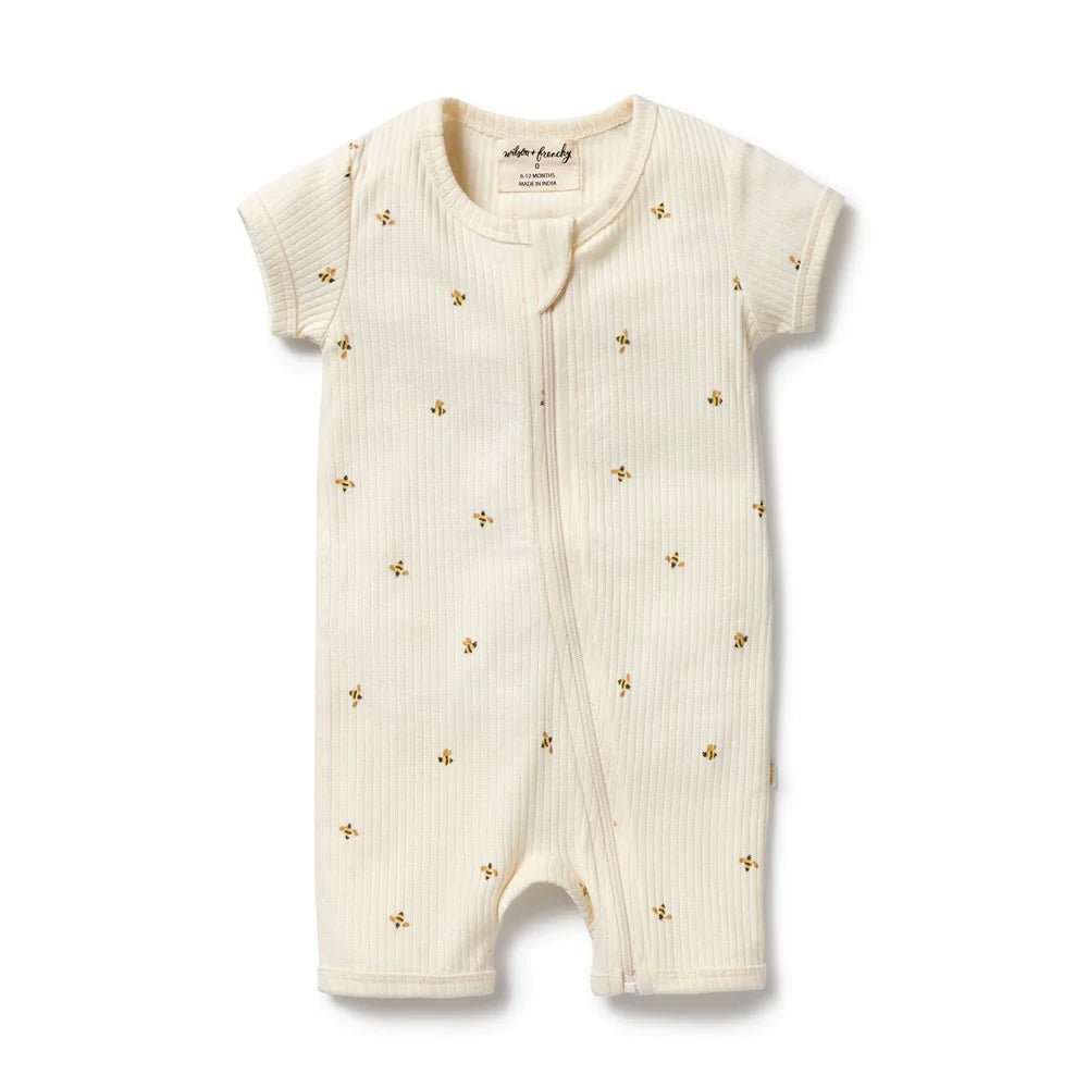 Bee Mine Organic Boyleg Zipsuit - Aster & Ruby