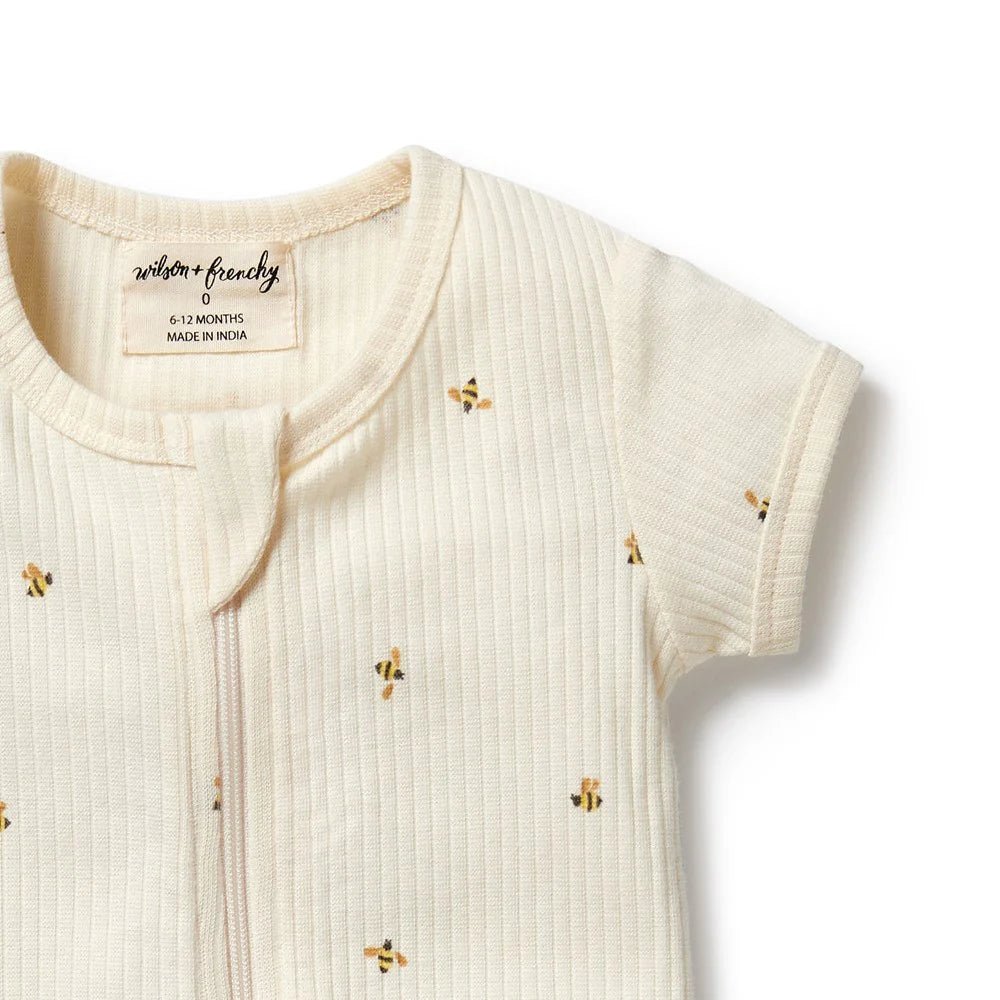 Bee Mine Organic Boyleg Zipsuit - Aster & Ruby