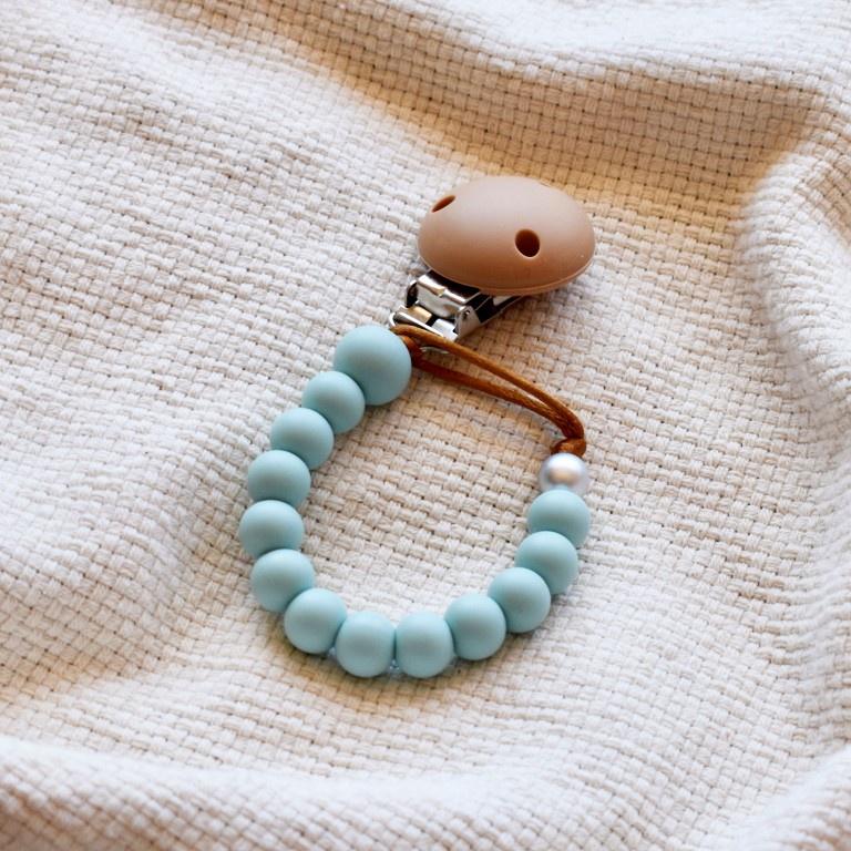 Bella Zailea Silicone Dummy Clip Seafoam-Aster & Ruby