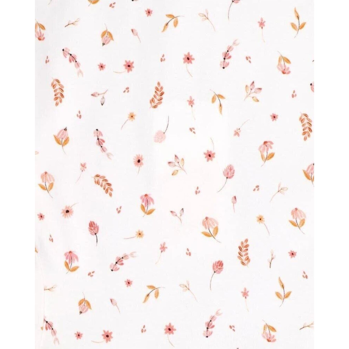 bebe Billie Ditsy Print Organic SS Zip Romper | Aster & Ruby