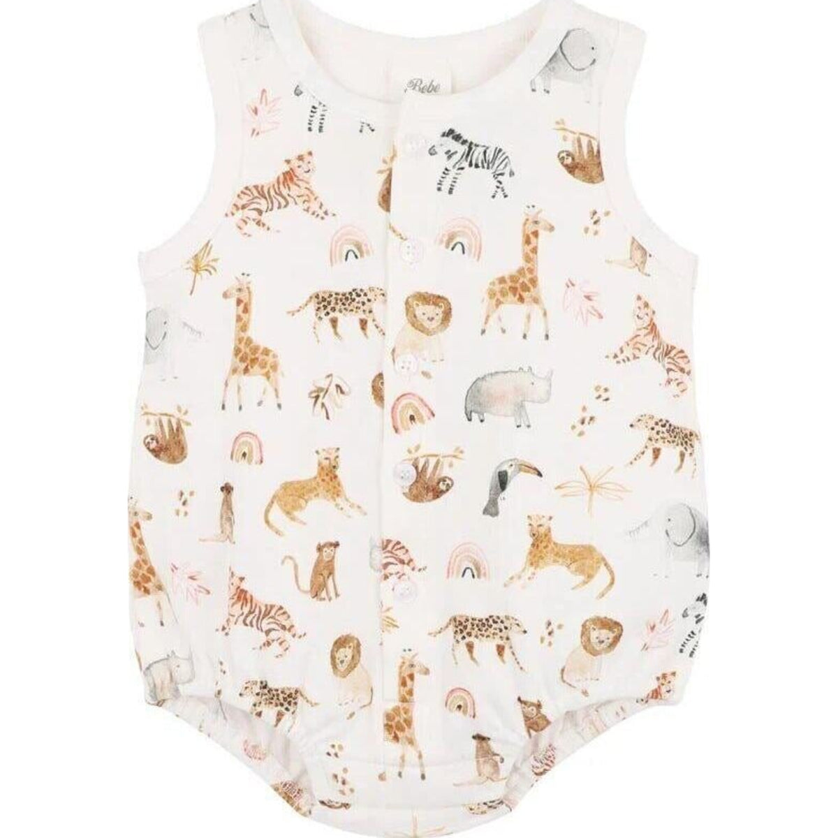 bebe Billie Print Organic Button Front Bodysuit | Aster & Ruby
