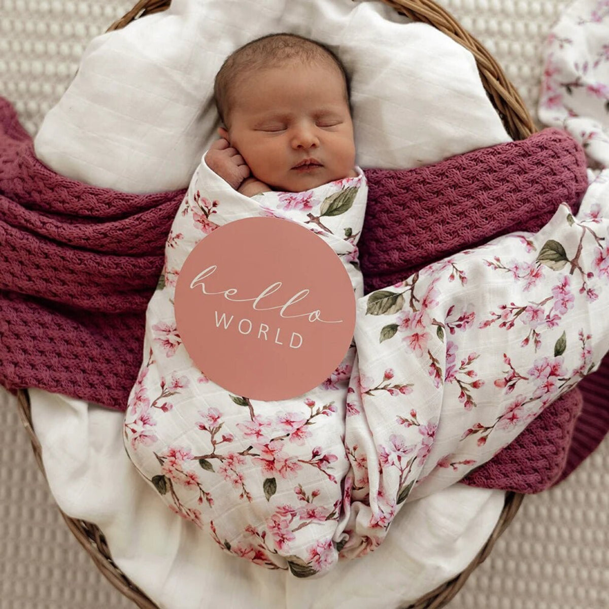 Snuggle Hunny Blossom Organic Muslin Wrap | Aster & Ruby