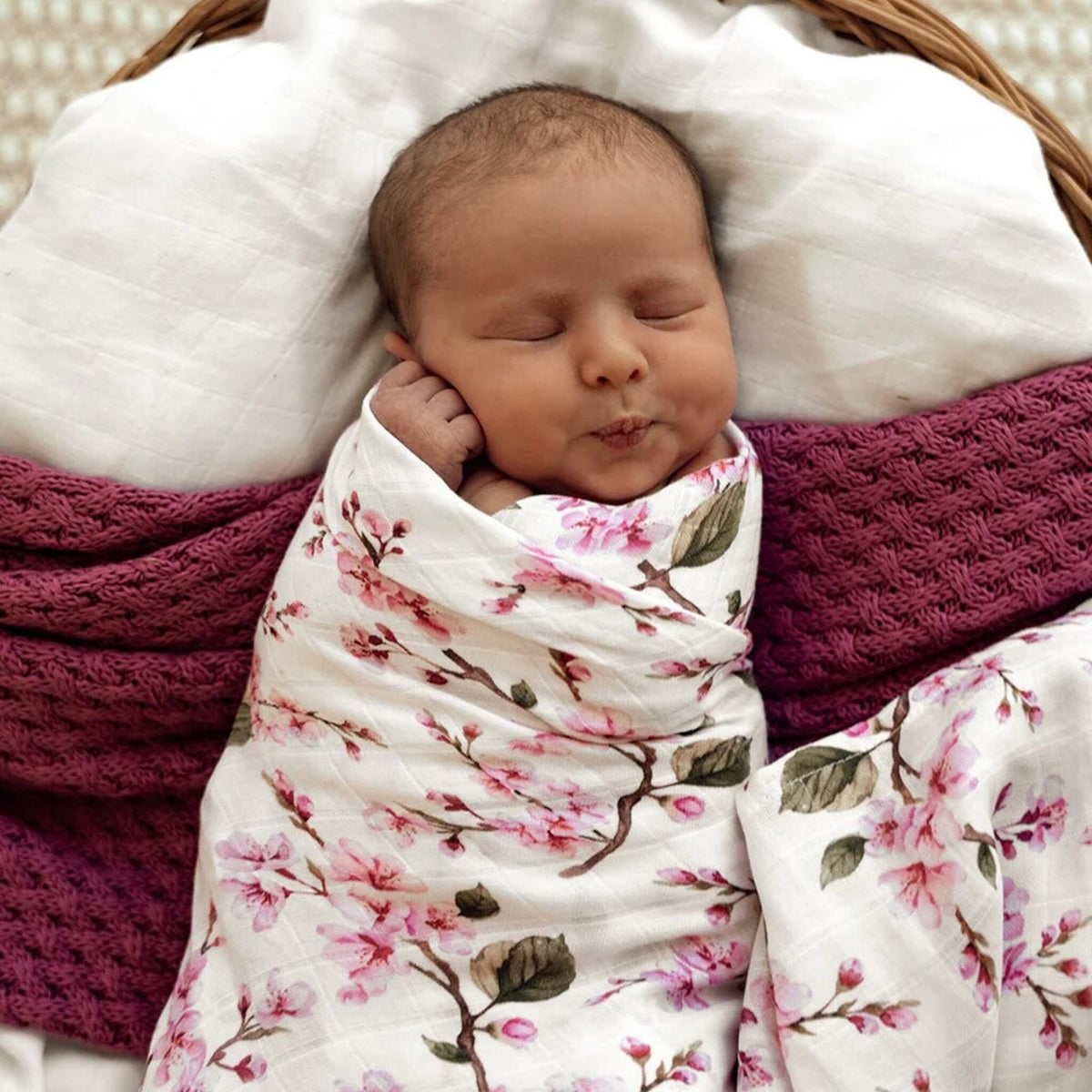 Snuggle Hunny Blossom Organic Muslin Wrap | Aster & Ruby