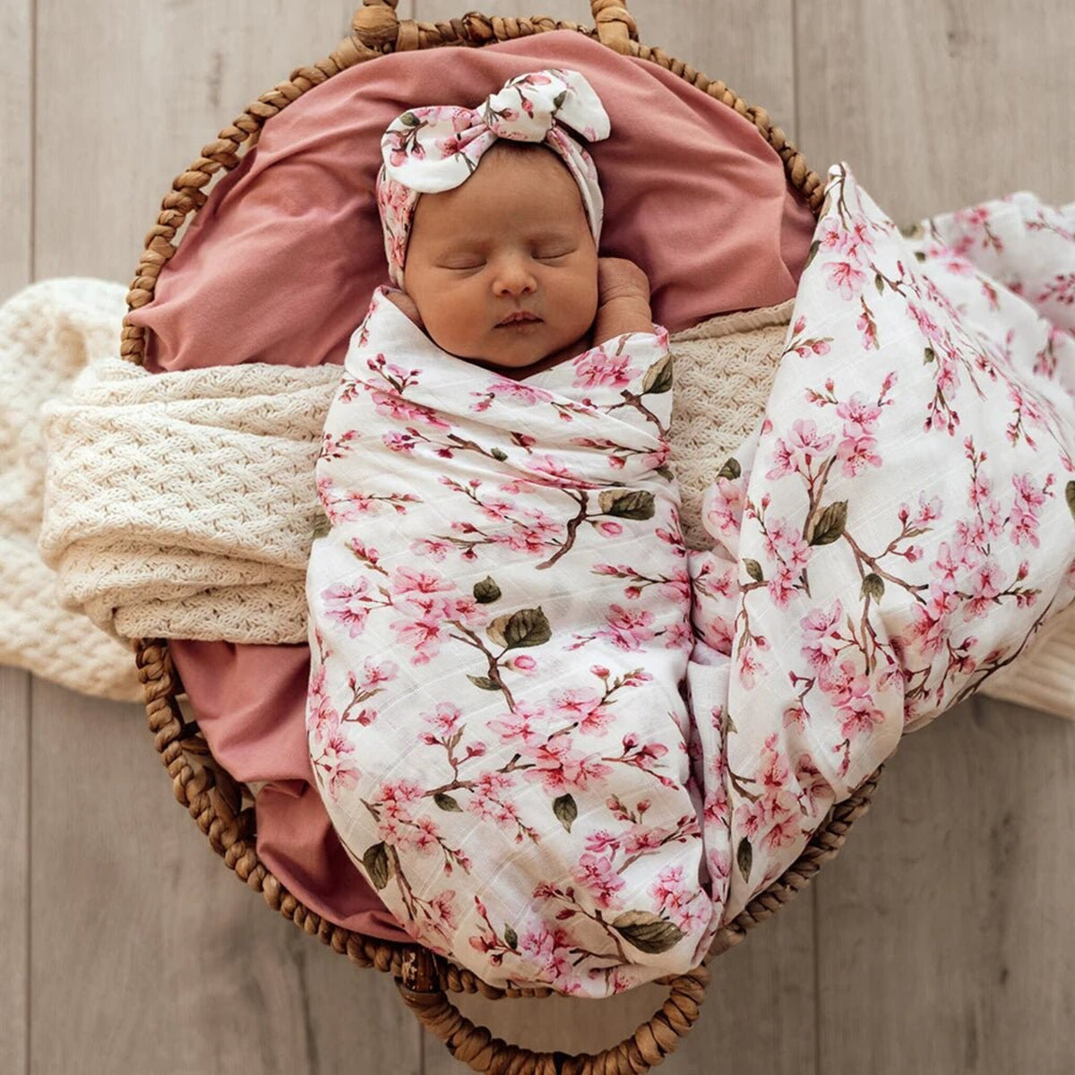 Snuggle Hunny Blossom Organic Muslin Wrap | Aster & Ruby