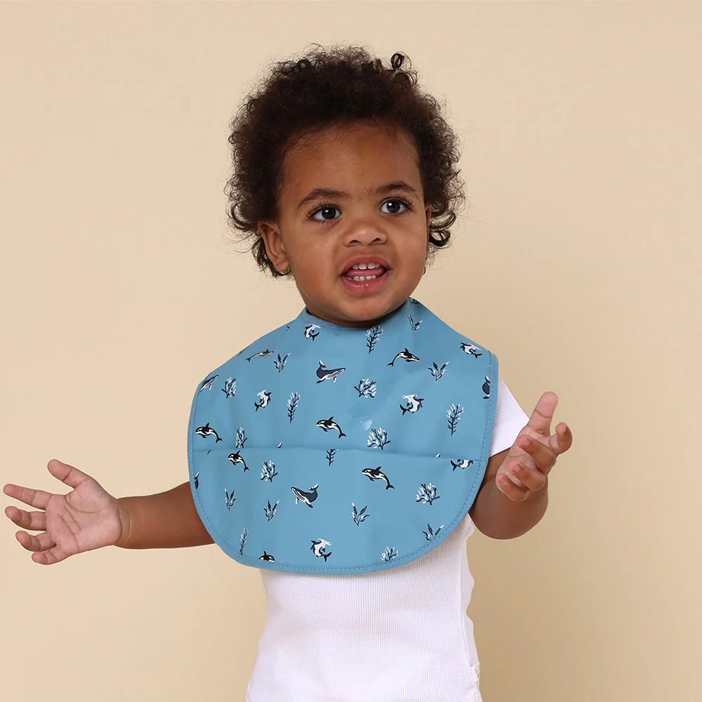 Blue Ocean Snuggle Bib - Aster & Ruby
