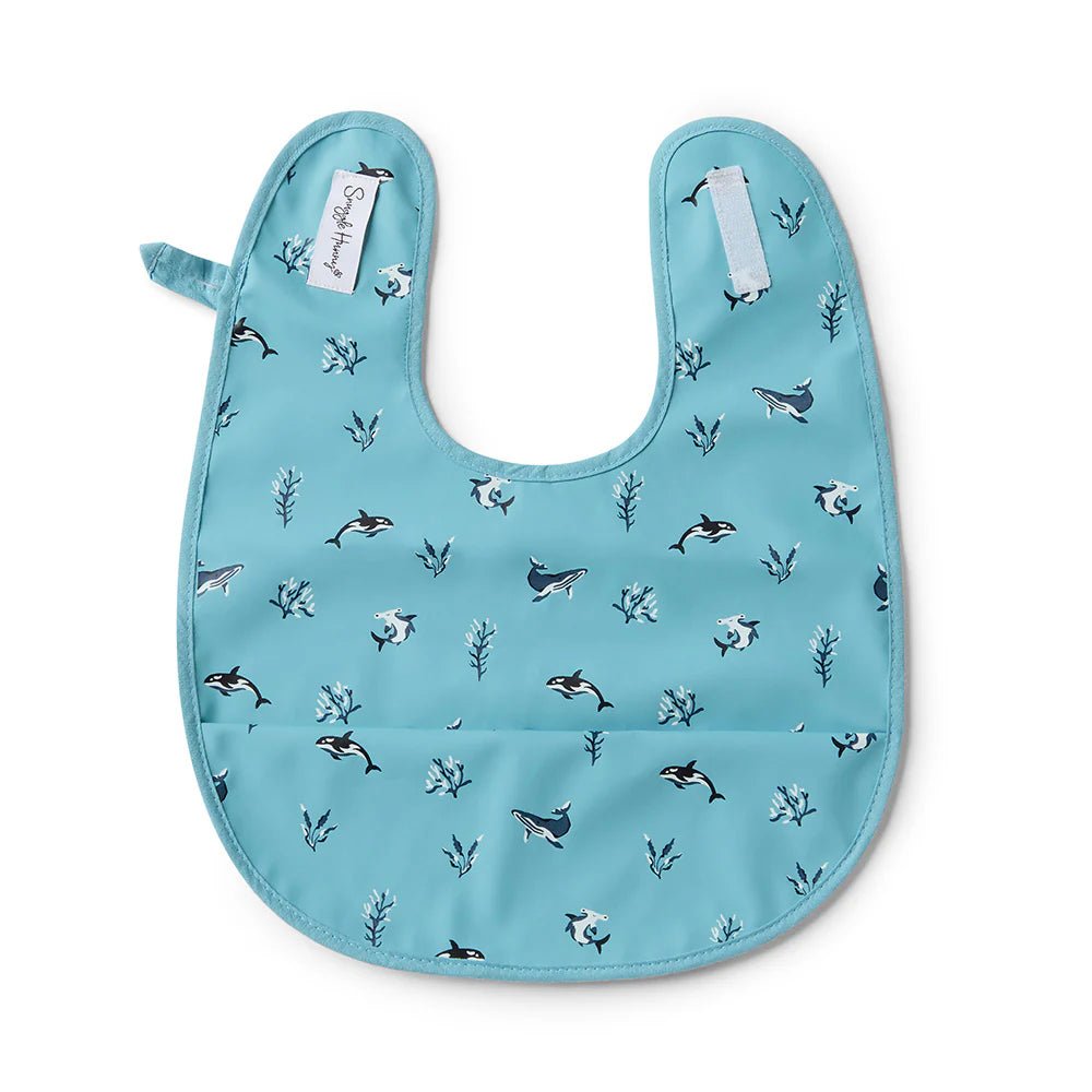 Blue Ocean Snuggle Bib - Aster & Ruby